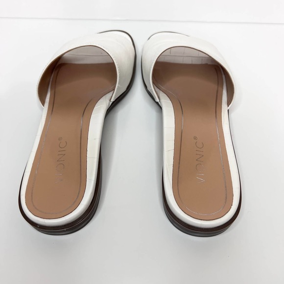 Vionic Citrine Demi Slide Sandal in White Leather Size 6 - Picture 5 of 10